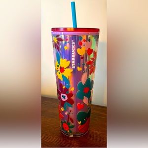 Starbucks venti tumbler floral‎ iridescent cup